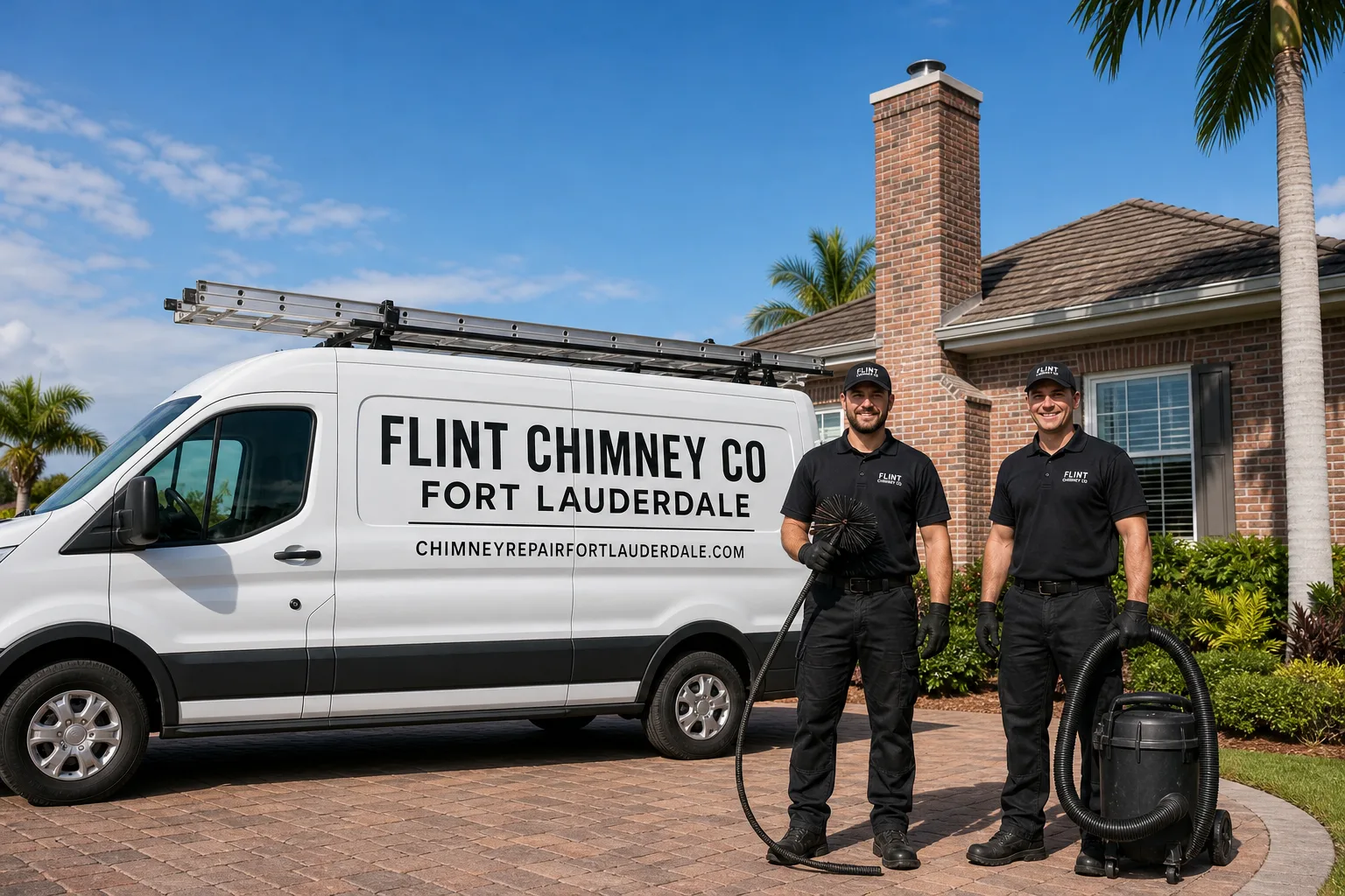 Flint Chimney Co Fort Lauderdale chimney cleaning team